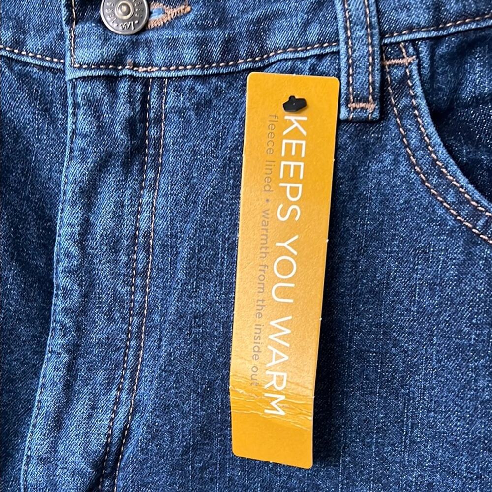 NWT Lee Men's Fleece-Lined Relaxed Straight Leg Dark Blue Jeans